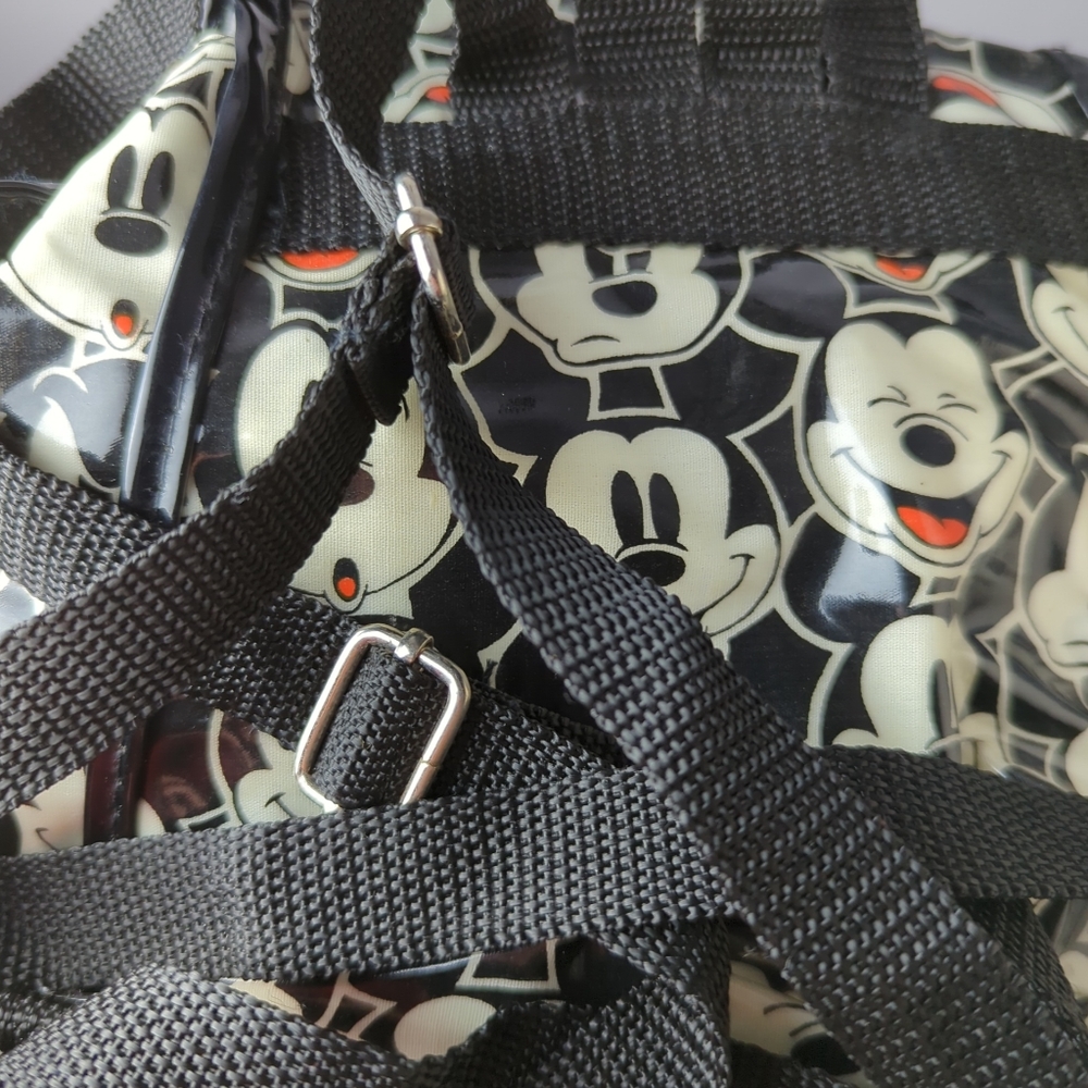 Disney Mickey Mouse Mini Backpack ~ All-Over Pattern ~ Adjustable Straps - Picture 7 of 10
